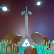 Master Sword (Low Poly). 3D Modeling project by Rolando Rodríguez - 06.06.2018