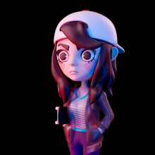 SK8 GRL. 3D Modeling, and 3D Character Design project by Anthony Gil Moreira - 10.30.2018