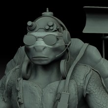 Ninja Turtle Donatello Fan Art. 3D projeto de Gerardo Starna - 13.08.2018