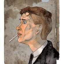 Peaky Blinders. Traditional illustration, Watercolor Painting, and Portrait Illustration project by Ralf Wandschneider - 11.05.2018