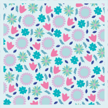 Patrón 2 - Floral - Primavera. Traditional illustration, Pattern Design, Vector Illustration, and Digital Illustration project by Michelle Flores - 08.07.2018