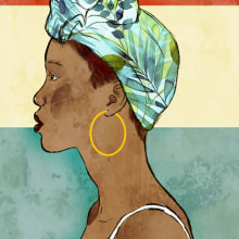 African Girl. Design, Character Design, Editorial Design, Poster Design, and Fashion Design project by Natalia Chico Soria - 11.07.2018