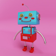 Robot 3D Model. Un proyecto de Diseño de personajes 3D de Asdrúbal Morales Quirós - 08.11.2018