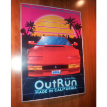 Outrun Poster Tribute. 3D, Graphic Design, T, pograph, Lettering, Photo Retouching, Vector Illustration, Creativit, Poster Design, 3D Modeling, and Video Games project by Entebras - 11.11.2018