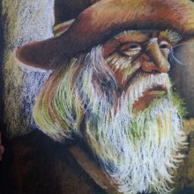 Ancianos oleo pastel. Desenho, Desenho de retrato, e Desenho artístico projeto de Milca Rivasrd - 15.11.2018