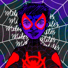 Cartel Spider-Man: Un nuevo Universo. Un proyecto de Bellas Artes, Cómic, Cine y Diseño de carteles de Salvi Huerta - 19.11.2018