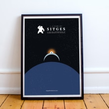 Sitges Film Festival - póster. Un progetto di Illustrazione tradizionale, Cinema, video e TV, Illustrazione vettoriale e Design di poster  di Elisenda Farrés - 20.06.2018