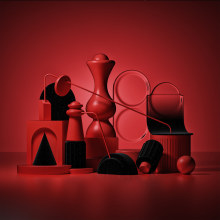 Red Space. Een project van  Ontwerp, Traditionele illustratie, 3D, Architectuur,  Beeldende kunst, Interactief ontwerp y  3D-modellering van Amazing Monkeys - 20.11.2018