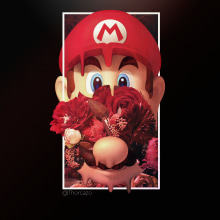 Mario and flowers. Un proyecto de Ilustración digital de David Pastor Lopez - 20.11.2018