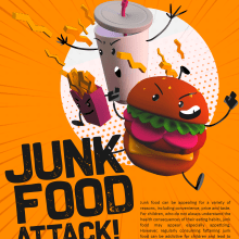 Junk Food Zine. 3D, Direção de arte, e Design editorial projeto de Victor Cedillo - 21.11.2018