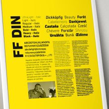 Poster: FF DIN. Un proyecto de Diseño gráfico, Tipografía y Diseño de carteles de Sergi Duran Jaen - 10.12.2016