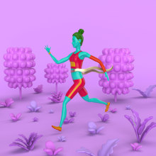 Keep Running. Een project van Digitale illustratie van Edward Abreu - 23.11.2018