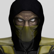 Scorpion Mortal Kombat. Un proyecto de 3D, Escultura, Animación de personajes, Animación 3D, Modelado 3D, Concept Art y Diseño de personajes 3D de Victor Nava - 23.11.2018
