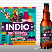 Cerveza INDIO / Barrios de los Muertos 2018Nuevo proyecto. Traditional illustration, Graphic Design, and Sketching project by KIDE Cristian D. - 11.24.2018