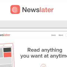 Newslater App landing. Un proyecto de Diseño Web de Stella Belmonte - 25.11.2015