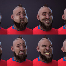 Mi Proyecto del curso: Rigging: articulación facial de un personaje 3D. 3D, Rigging, e Design de personagens 3D projeto de Phanto_Coke - 26.11.2018