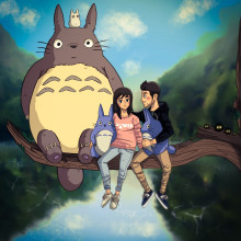 Mi vecino Totoro. Traditional illustration, Character Design, and Digital Illustration project by Albert Quiñonero Ayllón - 12.04.2018