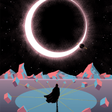 Solar Eclipse // GIF ANIMADO. Un progetto di Illustrazione tradizionale e Animazione di Valeria Araya - 07.12.2018
