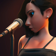 Veronica Cartoon 3D. 3D, Photograph, Post-production, Rigging, 3D Animation, and 3D Character Design project by Ray Gamarra - 10.15.2018