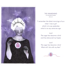 The Awakening //  POEMA ILUSTRADO. Un proyecto de Ilustración tradicional, Diseño editorial, Dibujo a lápiz y Dibujo de Valeria Araya - 08.12.2018
