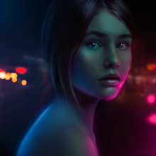 Night color. Un progetto di Postproduzione fotografica e Illustrazione digitale di Flo Tucci - 09.12.2018