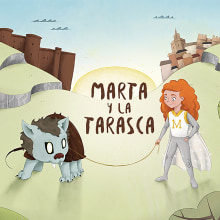 Children's book - Marta y la Tarasca. Un proyecto de Diseño, Ilustración, Diseño editorial, Diseño gráfico e Ilustración digital de Joel Miralles Meneses - 10.12.2018