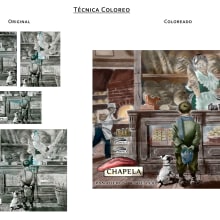 Técnica Coloreo. Graphic Design project by Rebeca González - 12.13.2018