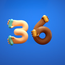 36 Days of Type 2018. Traditional illustration, and 3D Modeling project by Emmanuel Villalobos - 12.13.2018
