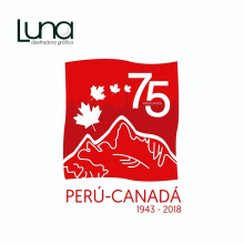 Logo de aniversario Peru- Canada. Design projeto de fiorella luna jimenez - 15.12.2018