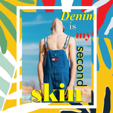 Denim is my second skin.. Un proyecto de Diseño gráfico, Packaging, Ilustración vectorial y Diseño de moda de Eugenia Pasquali - 16.08.2018