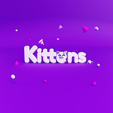 KITTENS. Traditional illustration, 3D, Art Direction, Digital Illustration, 3D Modeling, and 3D Character Design project by Cristian Rivas - 12.01.2018