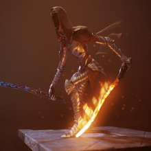 Dark Souls 3. Dancer of the Boreal Valley. Un proyecto de 3D, Modelado 3D, Videojuegos y Diseño de personajes 3D de Javier Lorente Preciado - 20.12.2018
