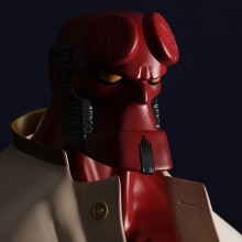 Hellboy Aniversario. Un proyecto de 3D, Dirección de arte, Cómic, Concept Art y Diseño de personajes 3D de Vivian Mayorga - 21.12.2018