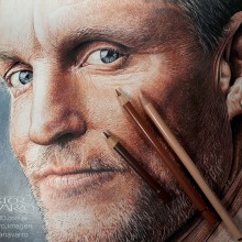 Woody Harrelson. Traditional illustration, Fine Arts, Pencil Drawing, Drawing, Portrait Illustration, Portrait Drawing, Realistic Drawing, and Artistic Drawing project by Néstor Canavarro - 10.30.2018