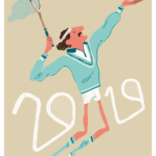 FELIZ 2019. Traditional illustration, Animation, Graphic Design, and Poster Design project by Rubén Jiménez "EL RUBENCIO" - 12.28.2018
