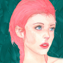 Elfo girl. Un proyecto de Ilustración tradicional, Cómic, Dibujo, Ilustración digital e Ilustración de retrato de Maria Sanagustin - 28.12.2018