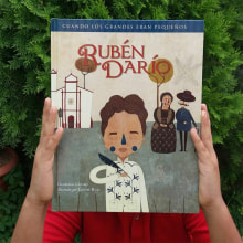 Biografía Rubén Darío. Traditional illustration, and Digital Illustration project by Lonnie Ruiz - 01.01.2017