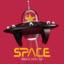 Space Music Fest '19 3D. Animation, Art Direction, Fine Arts, Graphic Design, Character Animation, 3D Animation, and Poster Design project by Fernando Mora - 01.02.2019