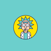 Rick and Morty - Icon set. Un proyecto de Diseño, Ilustración, Cómic, Ilustración vectorial, Diseño de iconos y Dibujo de Beatriz de la Cruz Pinilla - 03.01.2019