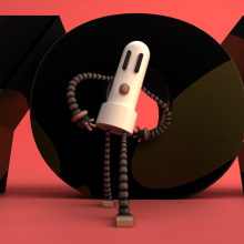 Modelado y animado de la mascota llamada Robot. Un projet de Animation 3D de Oscar Christofani Segovia - 04.01.2019