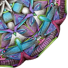 Mandala #33. Un proyecto de Ilustración tradicional, Educación, Bellas Artes, Diseño gráfico, Creatividad, Dibujo y Dibujo artístico de Helena Líndelen - 17.08.2011