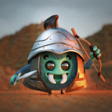 Furious Warrior. 3D, and Digital Illustration project by Edgar Montes - 01.10.2019