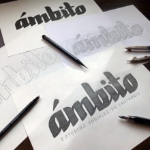ámbito - Brand Lettering. Un progetto di Br, ing, Br, identit, Graphic design, Tipografia, Lettering e Design di loghi di Pablo Tradacete - 15.01.2019
