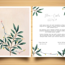 Mi Proyecto del curso: Invitación de boda. Events project by Marina Benito - 01.16.2019