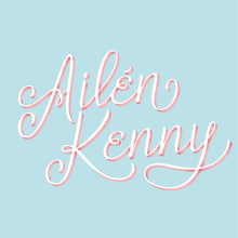 Mi Proyecto del curso: Lettering cursivo para logotipos. Lettering project by Ailen Kenny - 01.16.2019