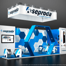 Stand Aseproda. Un proyecto de Diseño gráfico y Diseño de interiores de Ventura Peces-Barba - 18.01.2019