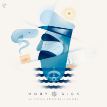 Moby - Dick. Un proyecto de Ilustración tradicional y Diseño gráfico de Oscar Raúl Muñoz Portela - 24.01.2019