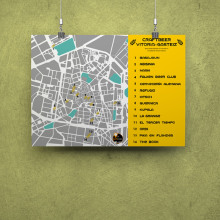 Mapa de Craftbeer Vitoria-Gasteiz. Design gráfico e Infografia projeto de La GIStería - 29.01.2019