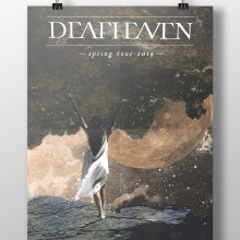 Cartel Deafheaven. Traditional illustration, Events, Graphic Design, and Creativit project by Pol Serrano - 01.19.2019