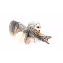 Daenerys Targaryen. Un proyecto de Ilustración tradicional e Ilustración de retrato de Cristina Cia - 29.01.2019